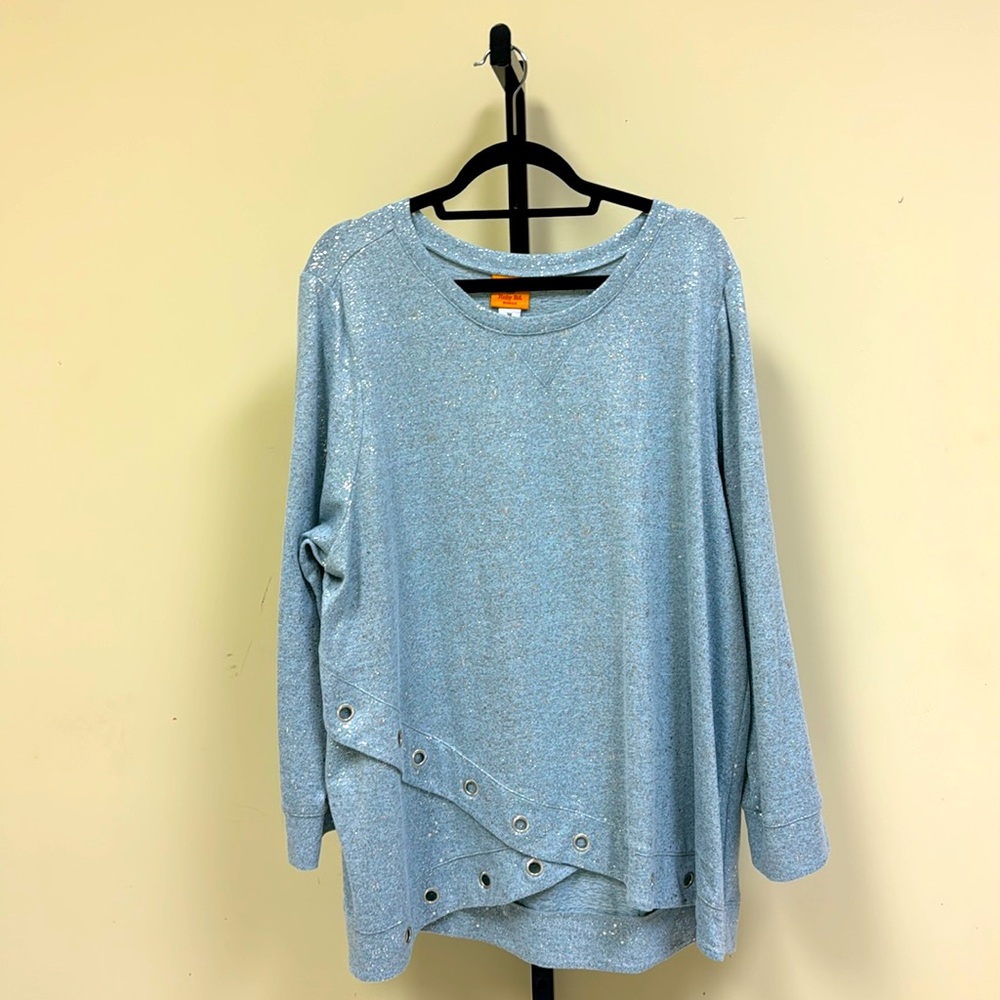 Plus Size Ruby Rd. Long Lightweight Sweatshirt - image 1